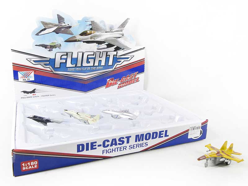 1:180 Die Cast Plane Pull Back(12in1) toys