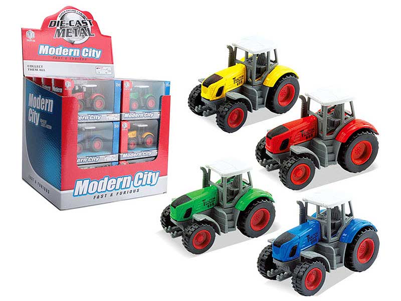Die Cast Tractor Pull Back(24in1) toys