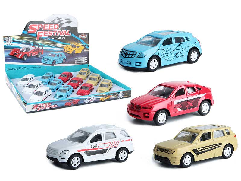Die Cast Business Car Pull Back(12in1) toys