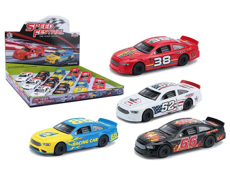 Die Cast Racing Car Pull Back(12in1) toys