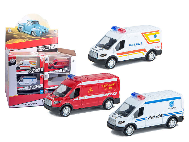 Die Cast Police Car Pull Back(24in1) toys