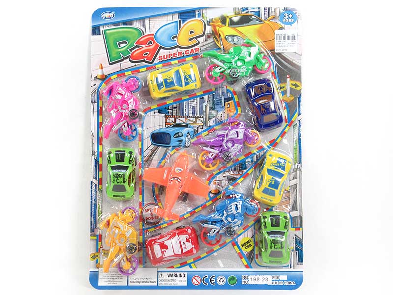 Pull Back Motorcycle & Car & Airplane(12PCS) toys