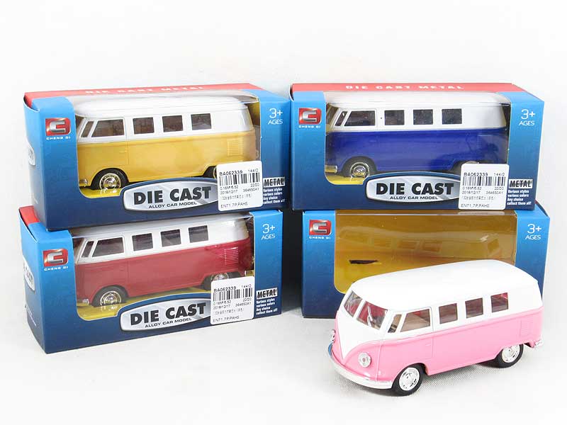 1:32 Die Cast Bus Pull Back toys