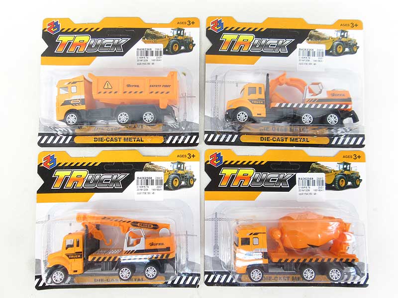 Die Cast Construction Car Pull Back(4S) toys