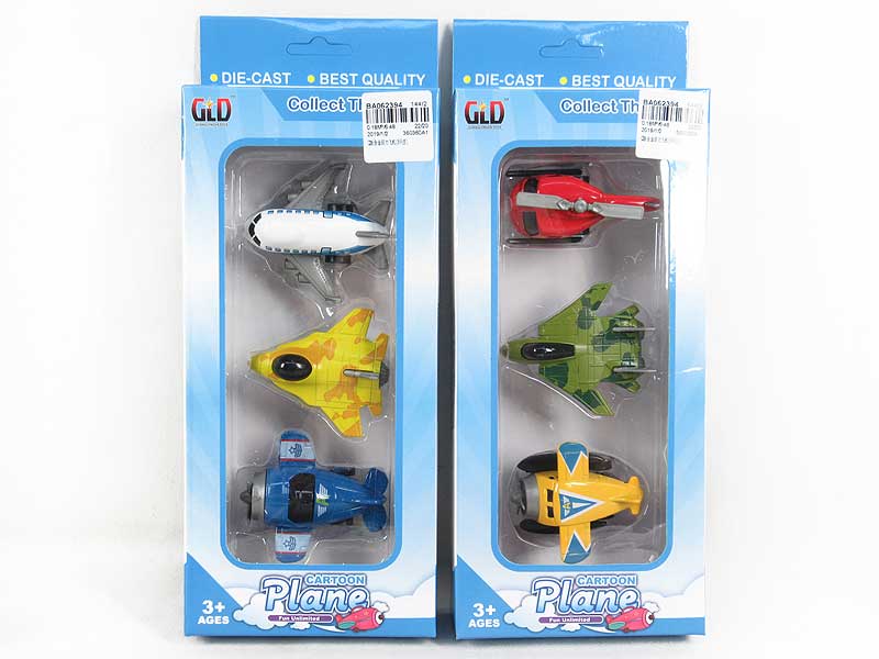 Die Cast Plane Pull Back(3in1) toys