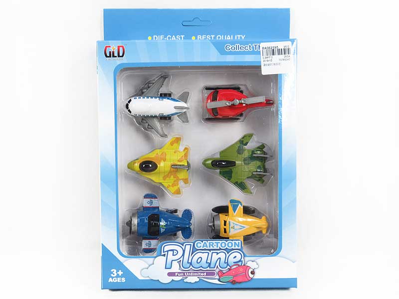 Die Cast Plane Pull Back(6in1) toys
