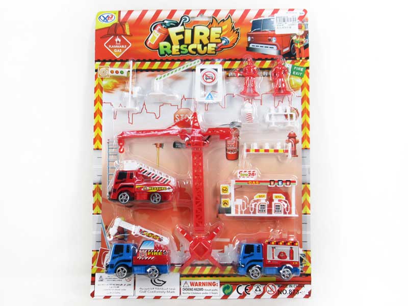 Pull Back Fire Engine Set(2S) toys