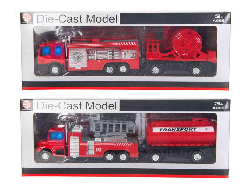 1:60 Die Cast Fire Engine Pull Back W/L_M(2S) toys