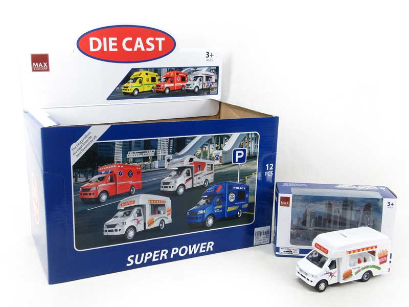 5inch Die Cast Car Pull Back(12PCS) toys
