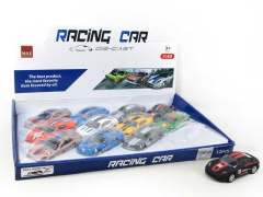 1:43 Die Cast Sports Car Pull Back(12in1)