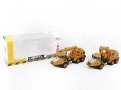 Die Cast Construction Truck Pull Back(2S)