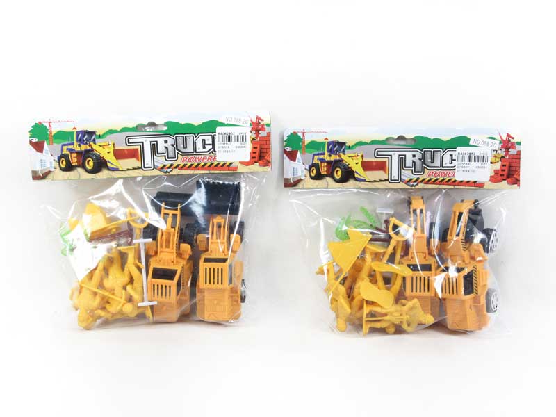 Pull Back Construction Car Set(2in1) toys