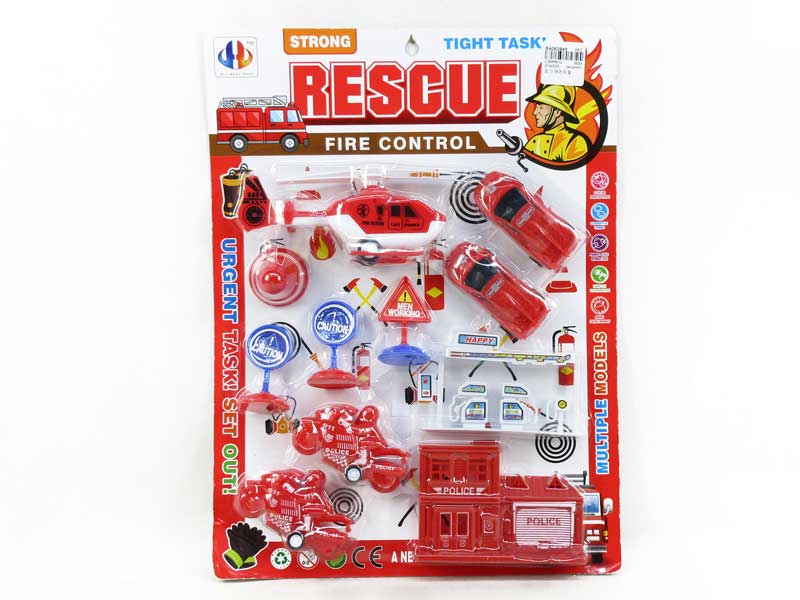 Pull Back Fire Engine Set toys
