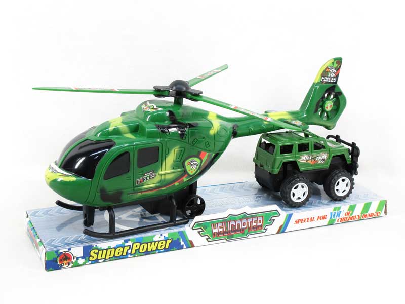 Pull Back Helicopter Tow Free Wheel Car toys