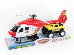 Pull Back Helicopter Tow Pull Back Car
