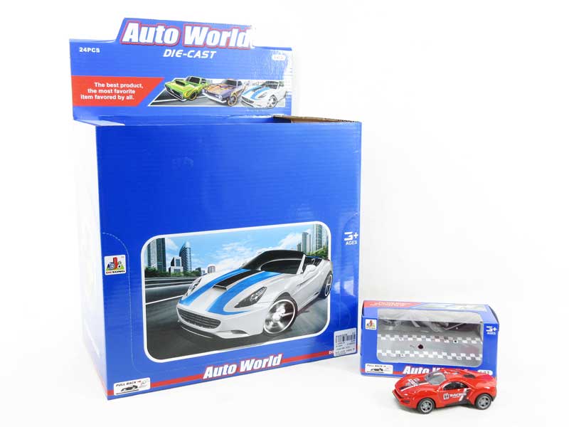 1:43 Die Cast Sports Car Pull Back(24PCS) toys