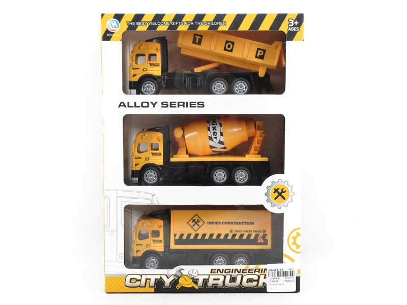 Die Cast Construction Truck Pull Back W/L_M(3in1) toys