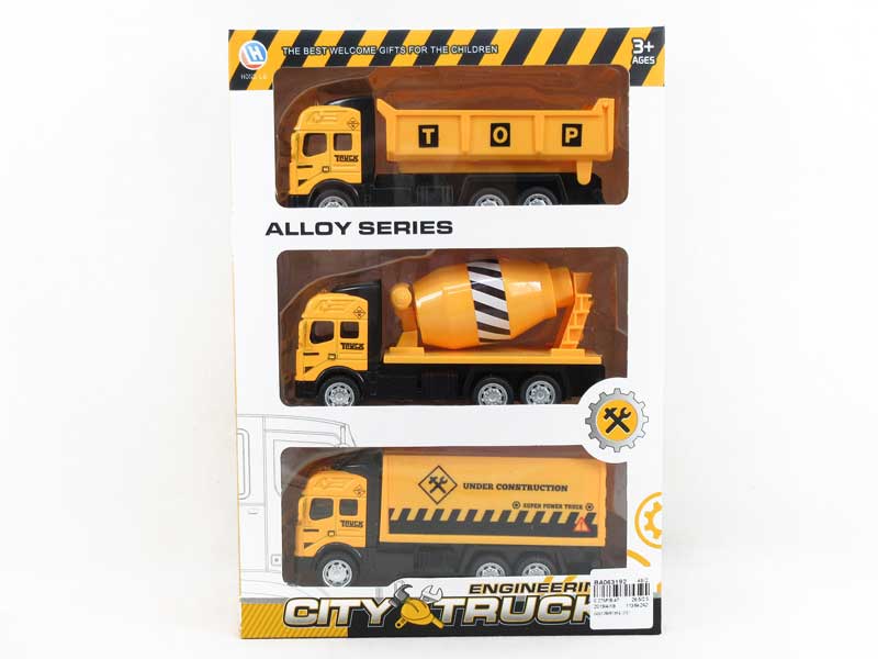 Die Cast Construction Truck Pull Back W/L_M(3in1) toys