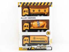 Die Cast Construction Truck Pull Back W/L_M(3in1)