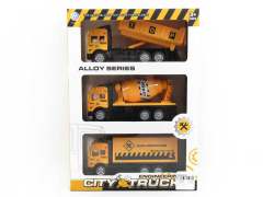 Die Cast Construction Truck Pull Back(3in1)