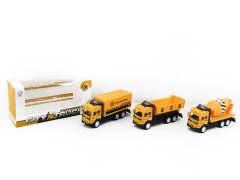 Die Cast Construction Truck Pull Back W/L_S(3S)