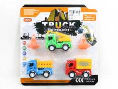 Pull Back Construction Truck Set(3in1)