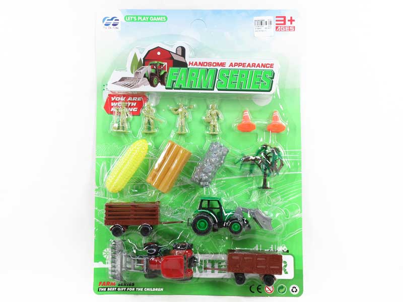 Pull Back Farmer Car Set(2in1) toys