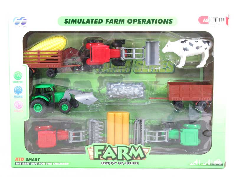 Pull Back Farmer Car Set(4in1) toys