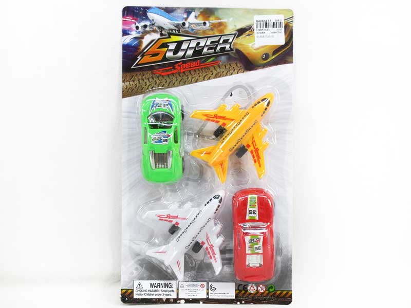Pull Back Car & Pull Back Plane(4in1) toys