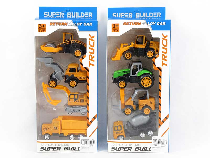 Die Cast Construction Truck Pull Back(4in1) toys