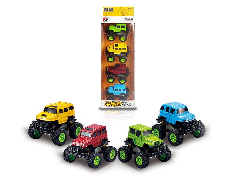 Die Cast Cross-country Car Pull Back(4in1) toys