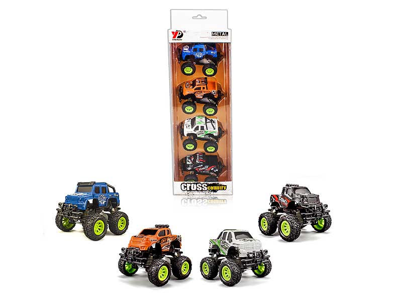 Die Cast Cross-country Car Pull Back(4in1) toys