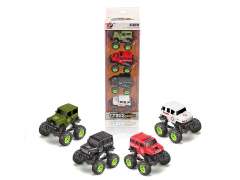 Die Cast Cross-country Police Car Pull Back(4in1)