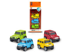 Die Cast Jeep Pull Back(4in1)