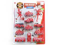 Pull Back Fire Engine Set(12in1)