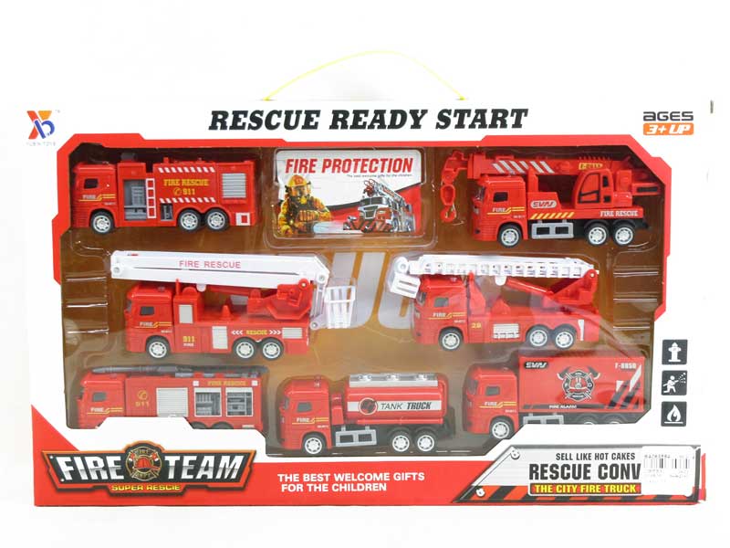 Pull Back Fire Engine(7in1) toys