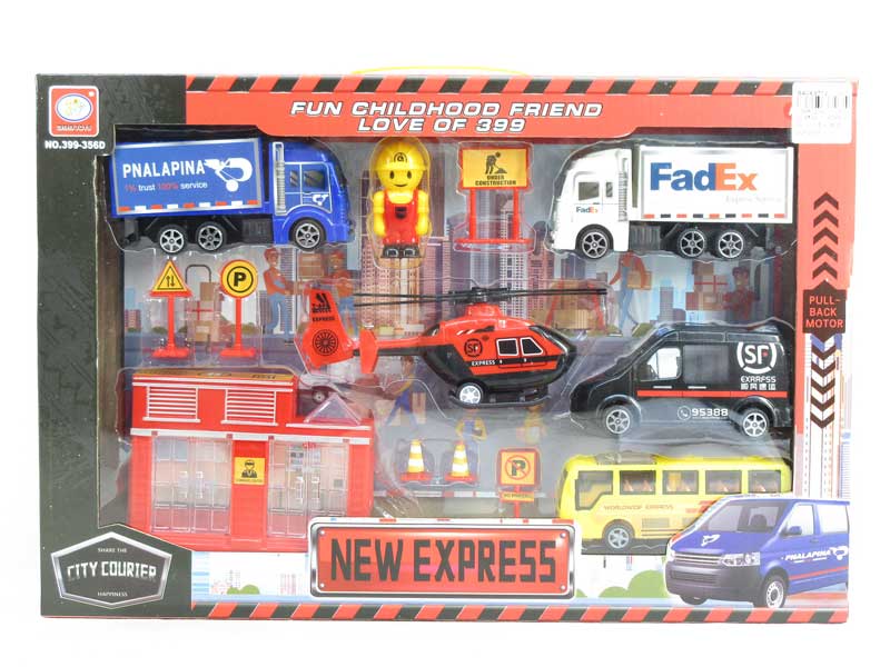 Pull Back Express Car Set toys