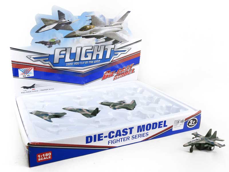 1:180 Die Cast Plane Pull Back(12in1) toys