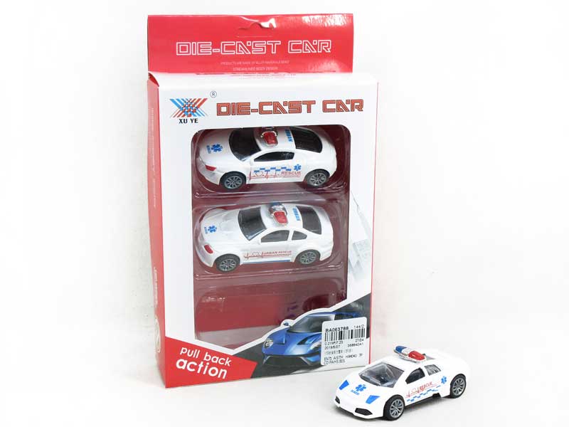 1:50 Die Cast Police Car Pull Back(3in1) toys