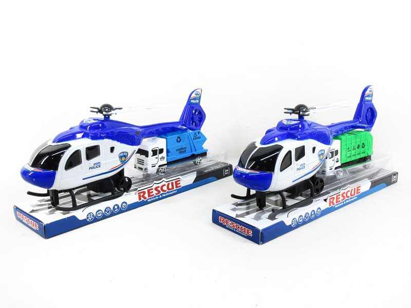Pull Back Helicopter & Free Wheel Car(2S) toys