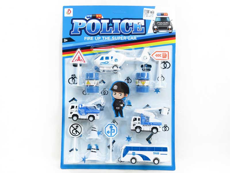 Pull Back Police Car Set(2S) toys