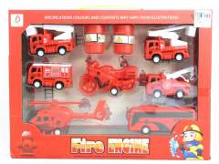 Pull Back Fire Engine Set(7in1)