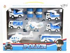 Pull Back Police Car Set(7in1)