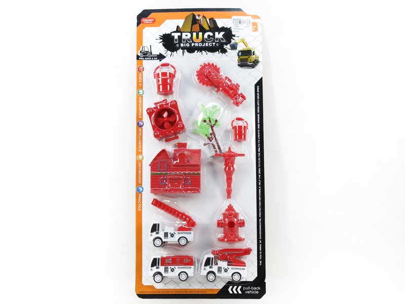 Pull Back Fire Engine Set(3in1) toys