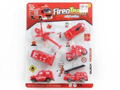 Pull Back Fire Engine Set(6in1)