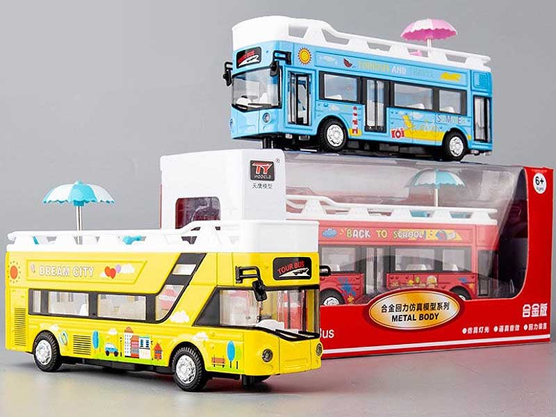 Die Cast Bus Pull Back W/L_M(3C) toys