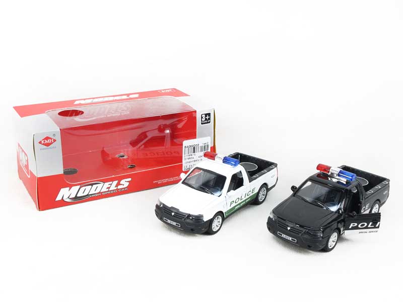 1:32 Die Cast Police Car Pull Back W/L_IC(3C) toys
