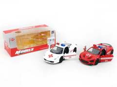 1:32 Die Cast Police Car Pull Back W/L_IC(2S)