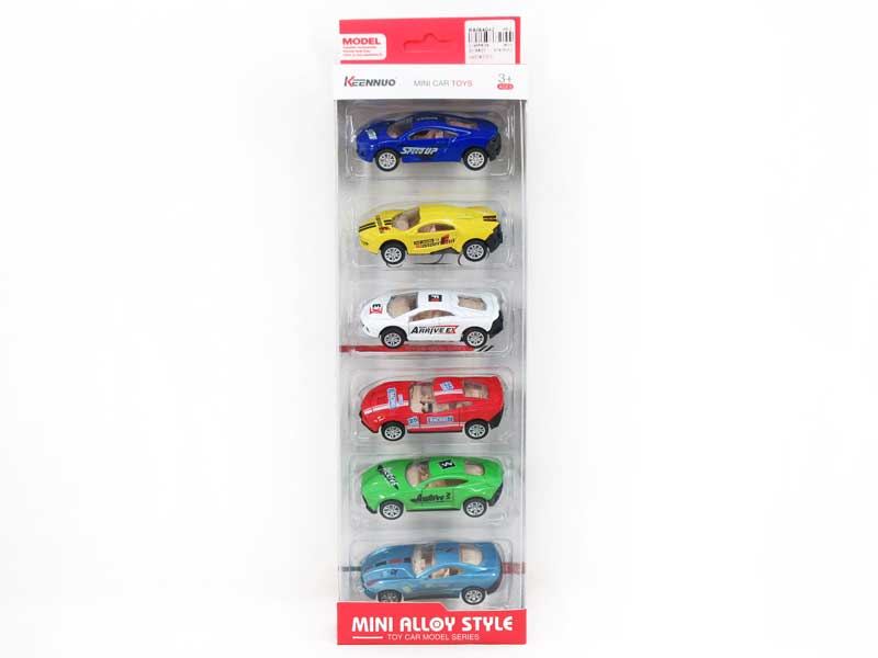 Die Cast Sports Car Pull Back(6in1) toys