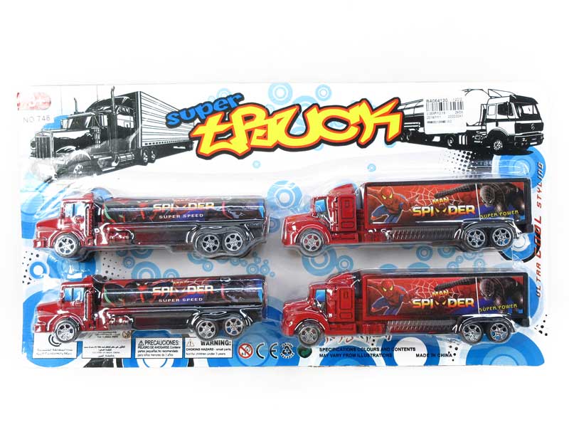 Pull Back Container Truck(4in1) toys